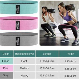 NEW 3 Fabric Resistance Bands